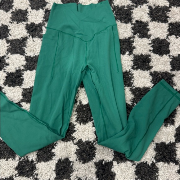AERIE Women's Green High-Waisted leggings- FUN & FLATTERING 💚zoom in for details - Picture 1 of 8